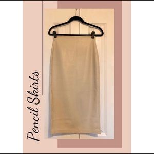 Faux leather pencil skirt